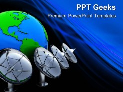 Radio Aerials Earth PowerPoint Templates And PowerPoint Backgrounds 0411