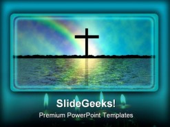 Rainbow Of Faith Religion PowerPoint Template 0610