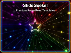 Rainbow Star Beauty PowerPoint Template 0810