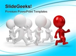 Red Leader Business Leadership PowerPoint Template 1110