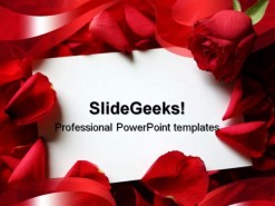 Red Roses Wedding PowerPoint Template 0610