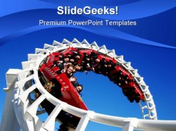 Roller Coaster People PowerPoint Template 0910