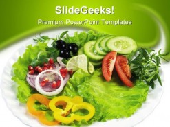 Salad Food PowerPoint Template 0910