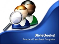 Search Icon People PowerPoint Template 0910