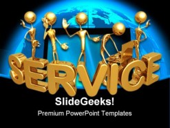 Service Computer PowerPoint Template 0510