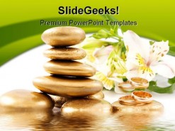 Spa Stones Beauty PowerPoint Template 0610