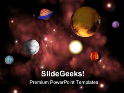 Space Earth PowerPoint Template 0610