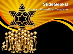 Star Of David Gathering Religion PowerPoint Backgrounds And Templates 1210
