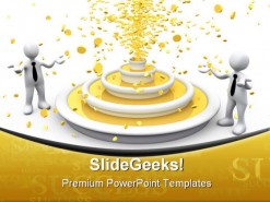Success Gold Business PowerPoint Backgrounds And Templates 1210
