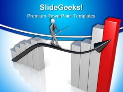 Success Graph Business PowerPoint Background And Template 1210