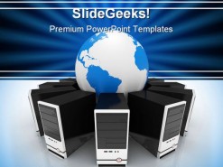 System Computer Network Global PowerPoint Backgrounds And Templates 1210
