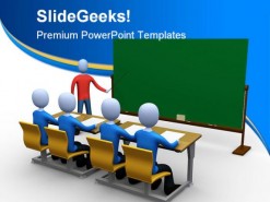 Teacher In Classroom Education PowerPoint Template 1110