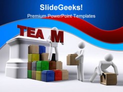 Team Building People Teamwork PowerPoint Template 1110