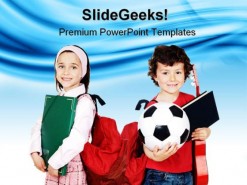 Two Little Students Education PowerPoint Backgrounds And Templates 1210