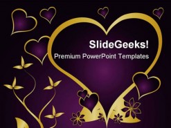 Valentines Heart Holidays PowerPoint Template 0910