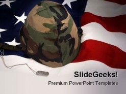 Veteran Soldiers Americana PowerPoint Template 1110