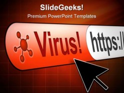 Virus Internet PowerPoint Template 0910