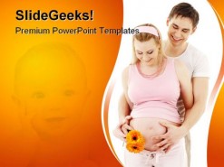 Waiting For Baby Family PowerPoint Template 0810