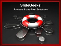 Water Rescue Business PowerPoint Template 0610