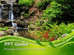 Waterfall Nature PowerPoint Templates And PowerPoint Backgrounds 0411