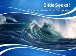 Wave Beauty PowerPoint Template 0910