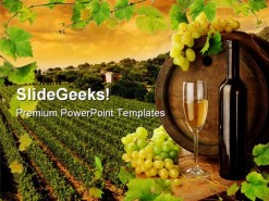 Wine Vineyard Nature PowerPoint Template 0810