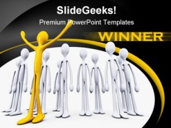 Winner Team Business Teamwork PowerPoint Template 1110