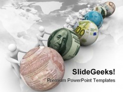 World Currency Globe PowerPoint Template 1110