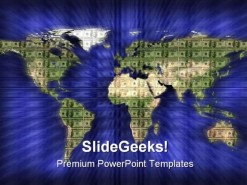 World Map Globe PowerPoint Template 1010