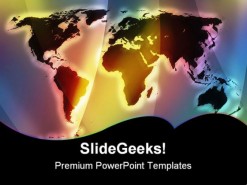 World Map Globe PowerPoint Template 1110