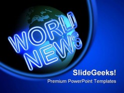 World News Business People PowerPoint Template 0810