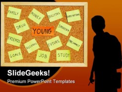 Young Concerns Youth PowerPoint Template 0910