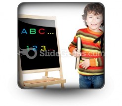 Adorable Child Studying PowerPoint Icon S