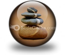 Balanced Pebbles PowerPoint Icon C