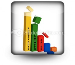 Bar Graph Slashed PowerPoint Icon S