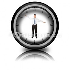 Business Clock PowerPoint Icon Cc