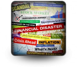 Business Financial Disaster PowerPoint Icon S