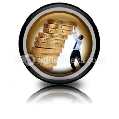 Business Growth Coins PowerPoint Icon Cc