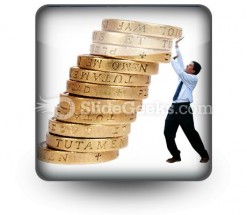 Business Growth Coins PowerPoint Icon S