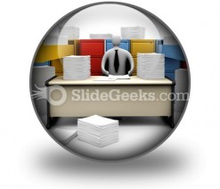 Endless Paper Work PowerPoint Icon C