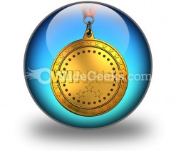 Gold Medal PowerPoint Icon C
