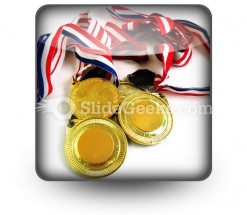 Gold Medals PowerPoint Icon S