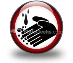 Hand Washing Circle PowerPoint Icon C