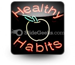 Healthy Habits PowerPoint Icon S
