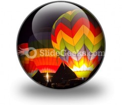 Hot Air Baloons People PowerPoint Icon C