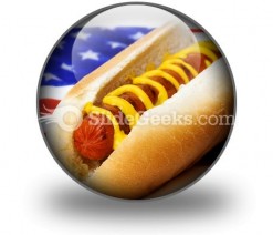 Hot Dog Flag PowerPoint Icon C