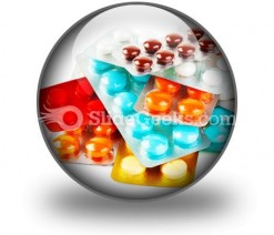 Packs Of Pills PowerPoint Icon C