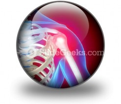 Pain In Shoulder PowerPoint Icon C
