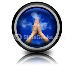 Praying Hands PowerPoint Icon Cc