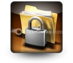 Secure Files PowerPoint Icon S